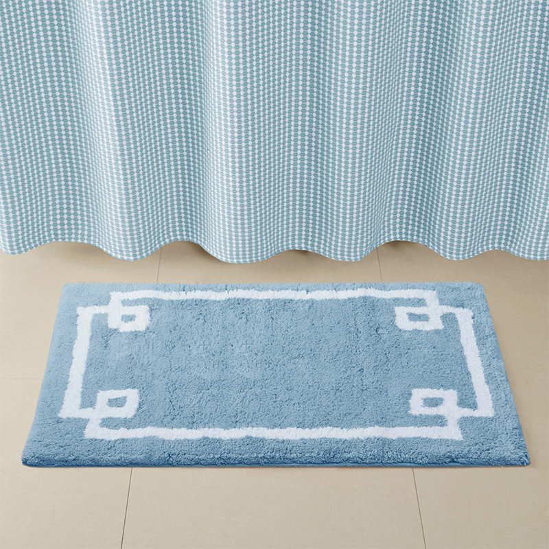 Cotton Tufted Bath Rug 24X40（Only One Rug）, Blue