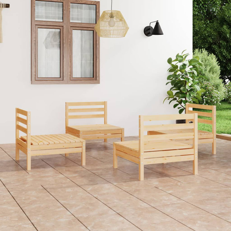 Bohle 4 Pieces Sectional Seating Group, Brown