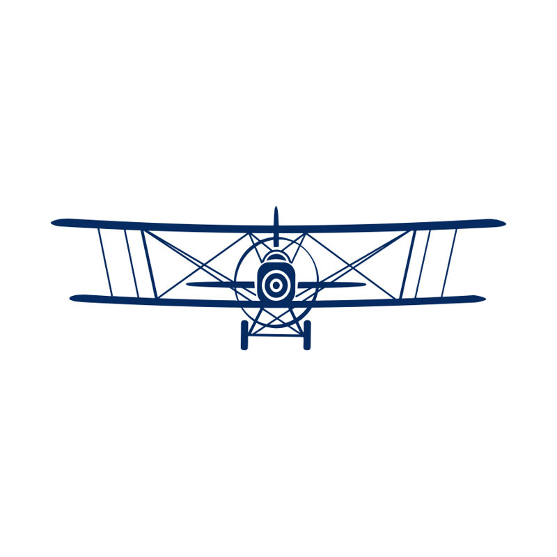 Airplane Non-Wall Damaging Wall Decal, Navy Blue