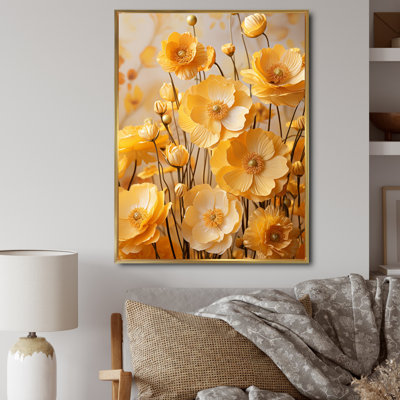 " Peach Flowers Sunny Buttercups I "