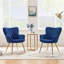 color Upholstered Armchair, Modern  Accent Chair with Wing Side and Metal Legs-1715301674-1691054896