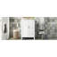 Meuble-lavabo de 24 pouces avec lavabo en céramique, 1 porte à fermeture en douceur, 2 tiroirs à fermeture en douceur et 2 supports de rangement sur la porte-1460409144