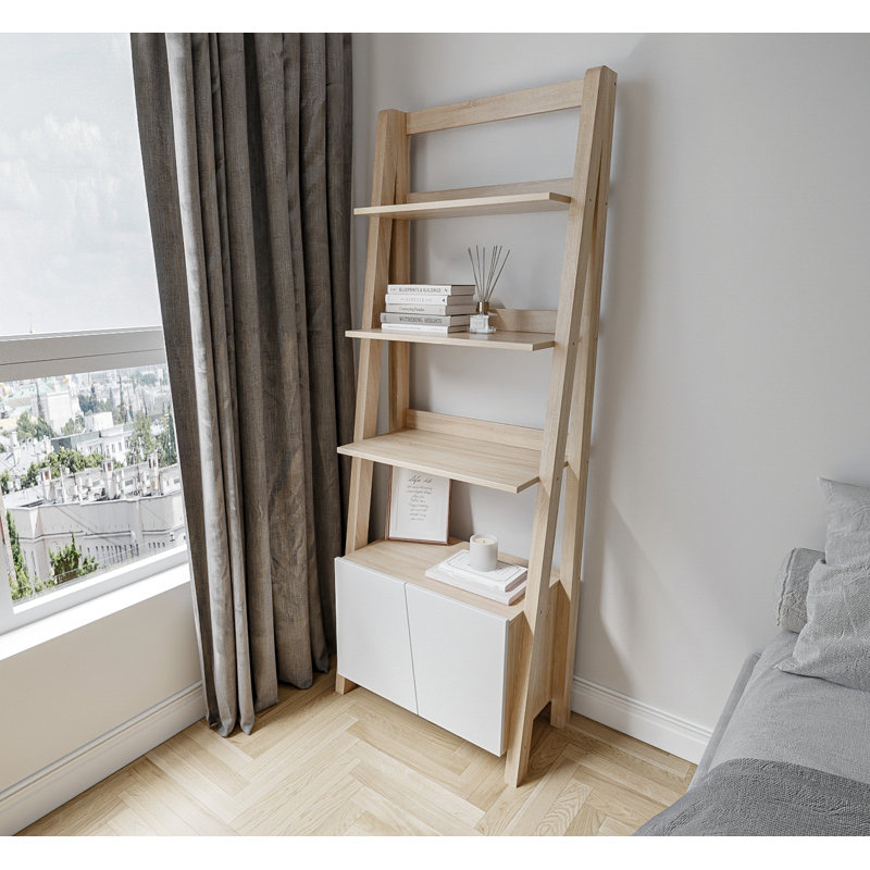 Augusten 180.5cm H x 64cm W Ladder Bookcase