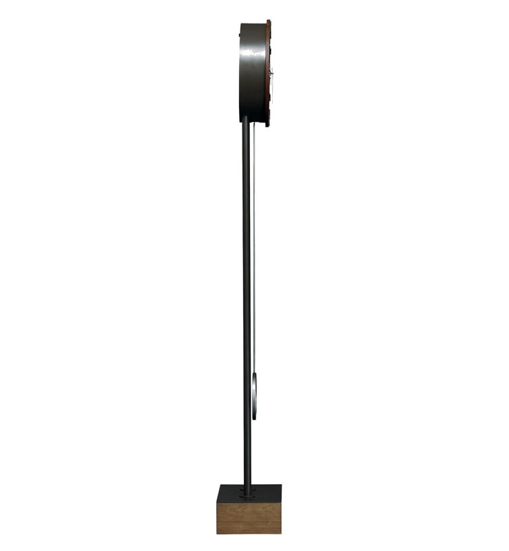 Amber Brown and Charcoal Gray Industrial Grandfather Clock