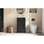 Ensemble de meuble-lavabo autoportant de 18 po avec lavabo en céramique, ensemble de meuble-lavabo simple autoportant avec porte à fermeture douce, tablette réglable, style français, pieds pleins-126232903