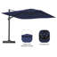 Parasol de patio carré en porte-à-faux 11 pi (sans base de parasol)-125659837