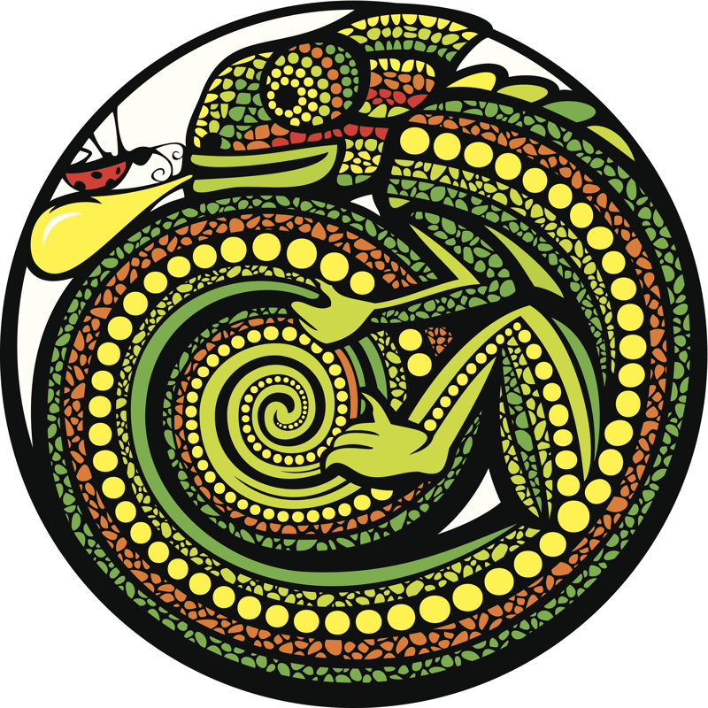 «Kamon Chameleon», impression sur toile, H 12 po x l 12 po