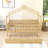 Twin Wooden House Bed With Twin Trundle And Guardrails-1776238025