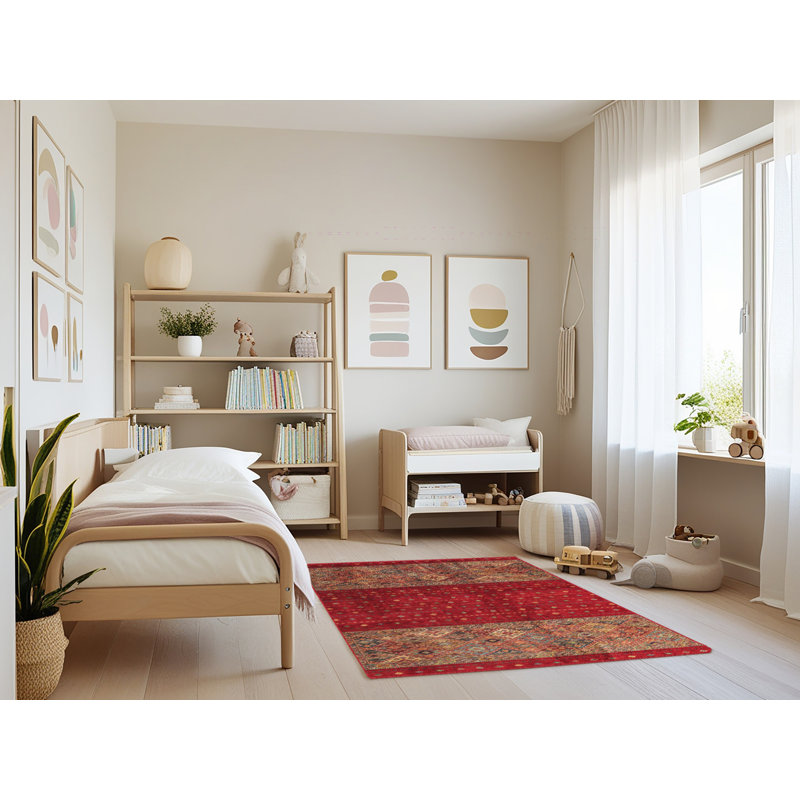 Tapis abstrait à motif abstrait moderne 4186, Rectangle 4 pi x 6 pi