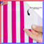 Pink White Stripes Shower Curtains Extra Long-2131543721