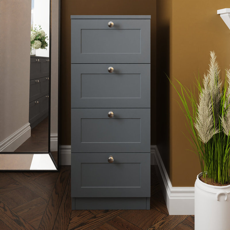 Artus Shaker 4 Drawer Chest Of Drawers Matt Grey