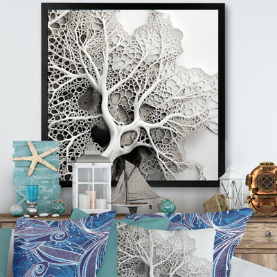 " Under Water Black And White Corals Collage I "
