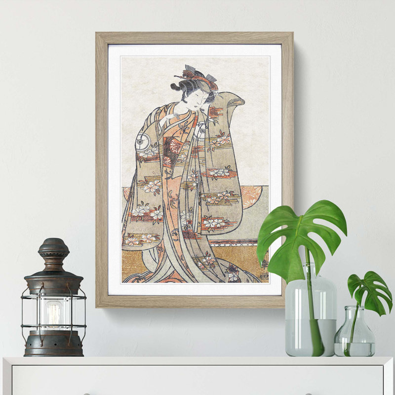 Iwai Hanshiro by Katsukawa Shunsho - Framed Print, 48cm H x 36cm W x 2cm D, Oak Framed