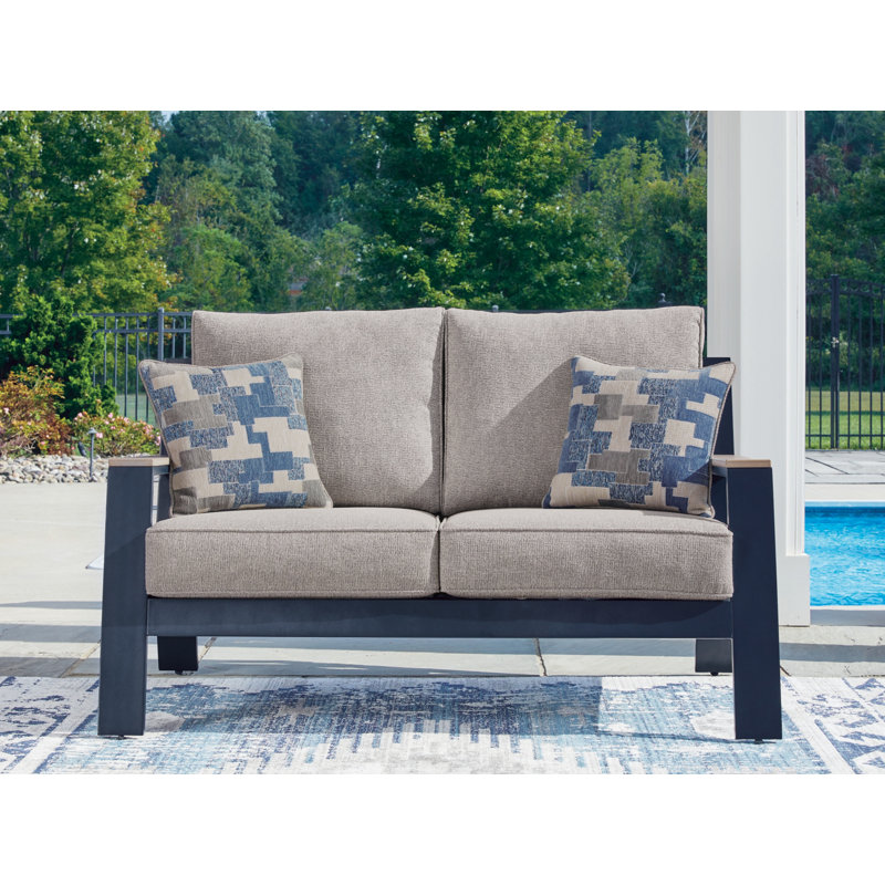 Causeuse d'extérieur avec coussin Mabry Shores