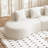 Boneless Curved Sectional Sofa with pillows-1881852547