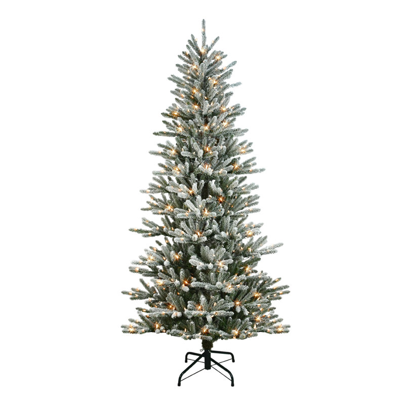7.5' Lighted Artificial Spruce Christmas Tree