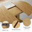Table de salle à manger extensible 59 po pour 4 à 8 personnes, table de salle à manger ovale moderne pour cuisine, peu encombrante, plateau et base en bois, chêne-526050224