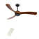 Wood Ceiling Fan No Light With Remote Control, Low Profile Ceiling Fan Without Light,Noiseless Reversible Dc Motor With Timer