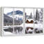 Fenêtre, paysage, «fenêtre, vue, hiver, neige, chaîne de montagnes, chalet, nature, paysages, paysage»-98449257