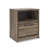Eli Nightstand, 1 Drawer With Gunmetal Pull, Open Cubby, Rustic Brown