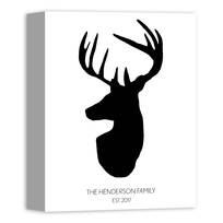 reindeer head silhouette printable