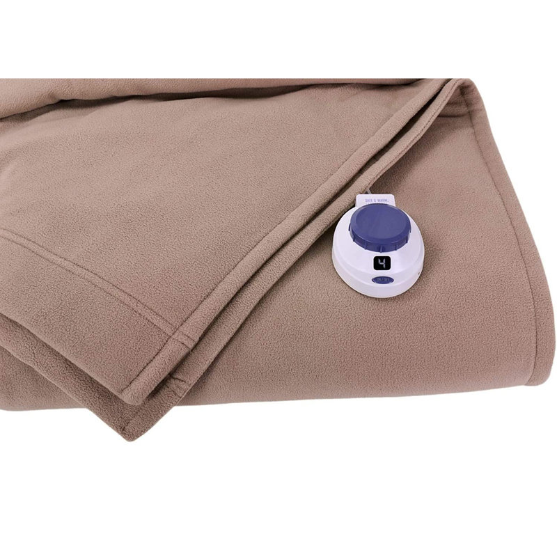 Couverture chauffante en microfibre de polyester Softheat, Beige, Lit double