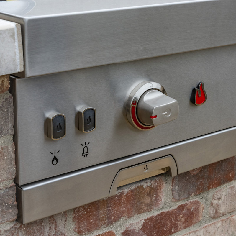 Stainless Steel Propane Gas Side Burner with Controls