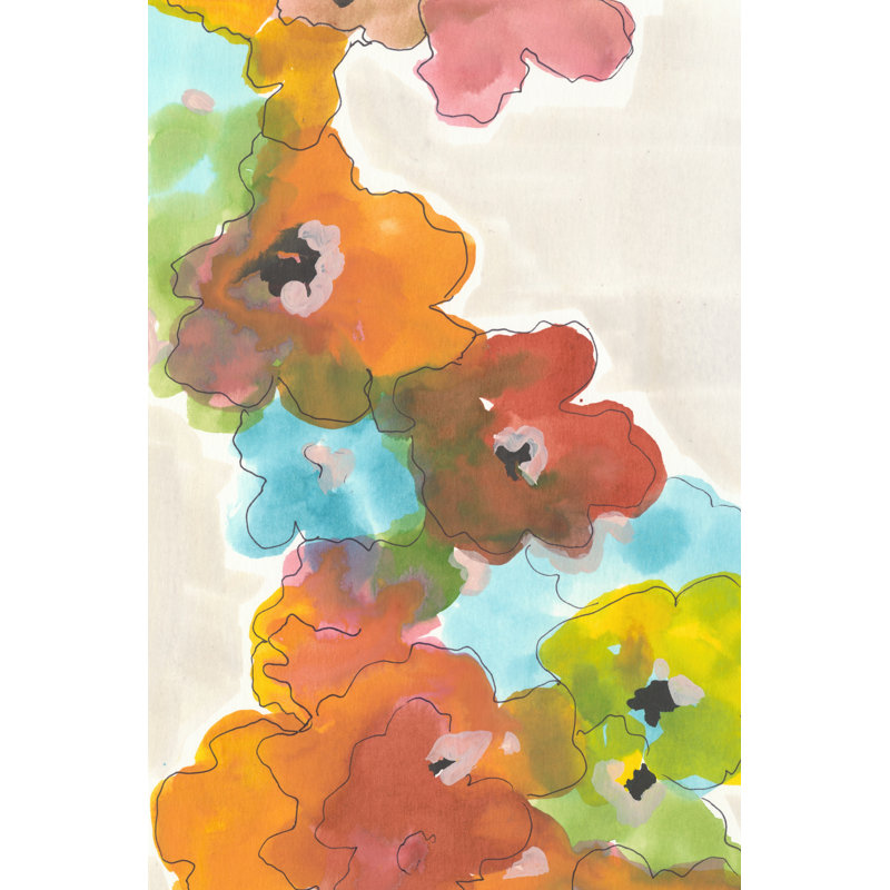 Floral Cascade II by Jodi Fuchs - Wrapped Canvas Art Prints, 46cm H x 30cm W