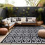 Tapis intérieur / extérieur noir / blanc Aldo-70160288