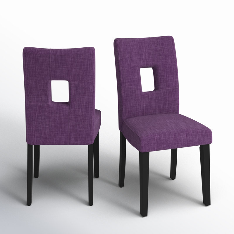 Chaise d'appoint rembourrée Aayush, Violet