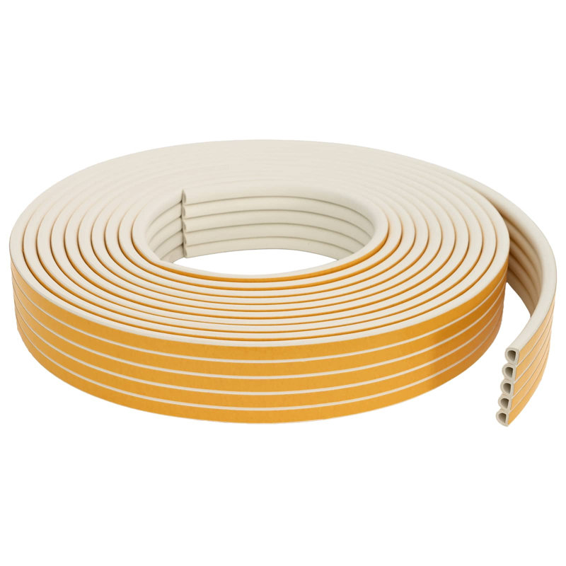 vidaXL Self-Adhesive Window Seal EPDM Foam Easy To Cut Grid-Pattern Strip Door, 0.8cm H x 1200cm W x 0.9cm D, White