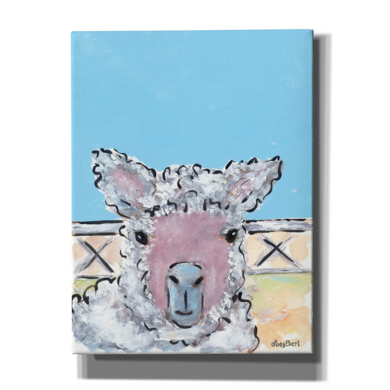 'Baa Baa' by Roey Ebert, Giclee Canvas Wall Art, 12" W x 12" H