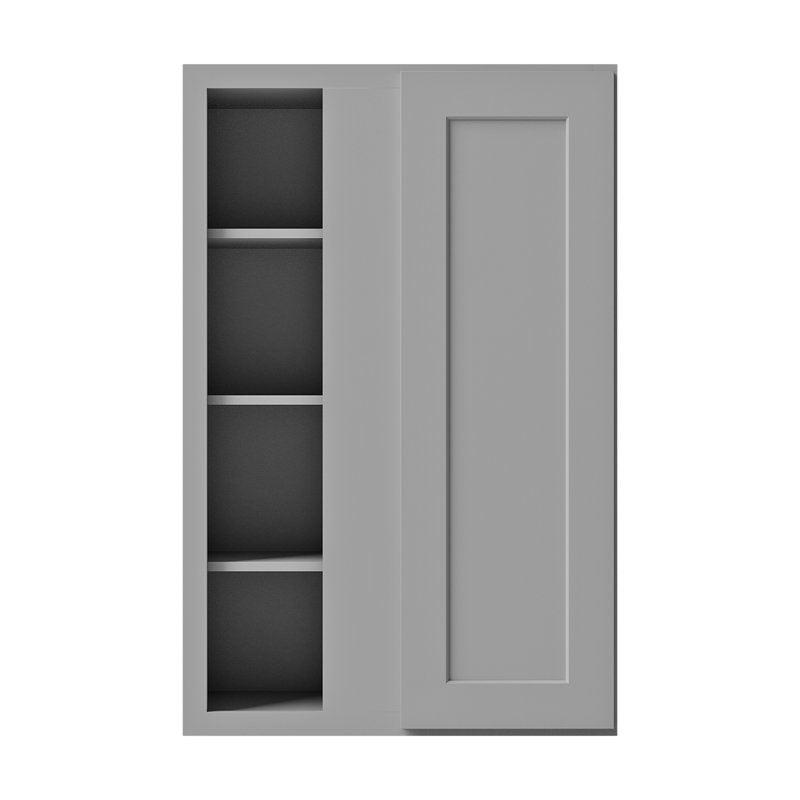 Armoire de coin murale, L 27 po x H 42 po x P 12 po, Gris