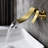 Wall Mounted Gold Bathroom Component - Large Area Waterfall Spout For A Sumptuous Bath Mount Tap Wide Arc-Shaped Use-124831457