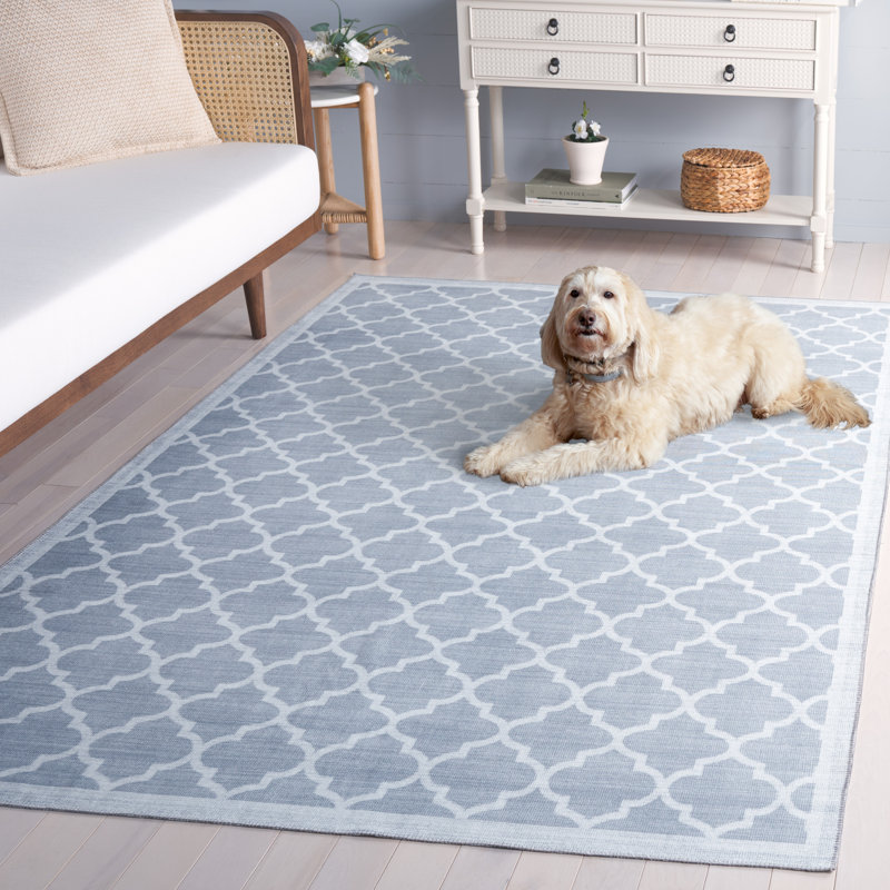 Tapis géométrique lavable à la machine Valire, Rectangle de 5 pi x 8 pi
