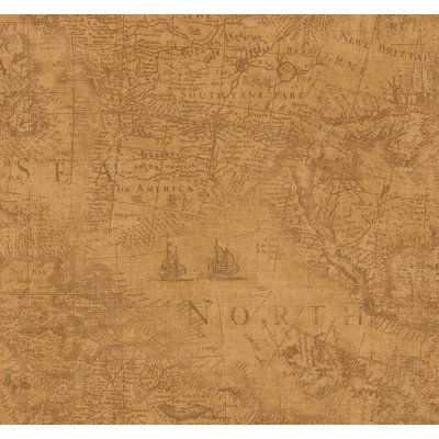  Designs Café Metzi Map Unpasted Wallpaper
