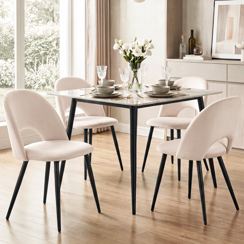 48 cm H Side Chair, Beige