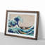 The Great Wave Off Kanagawa by Katsushika Hokusai - Picture Frame Painting Print on MDF-55738229-55738224