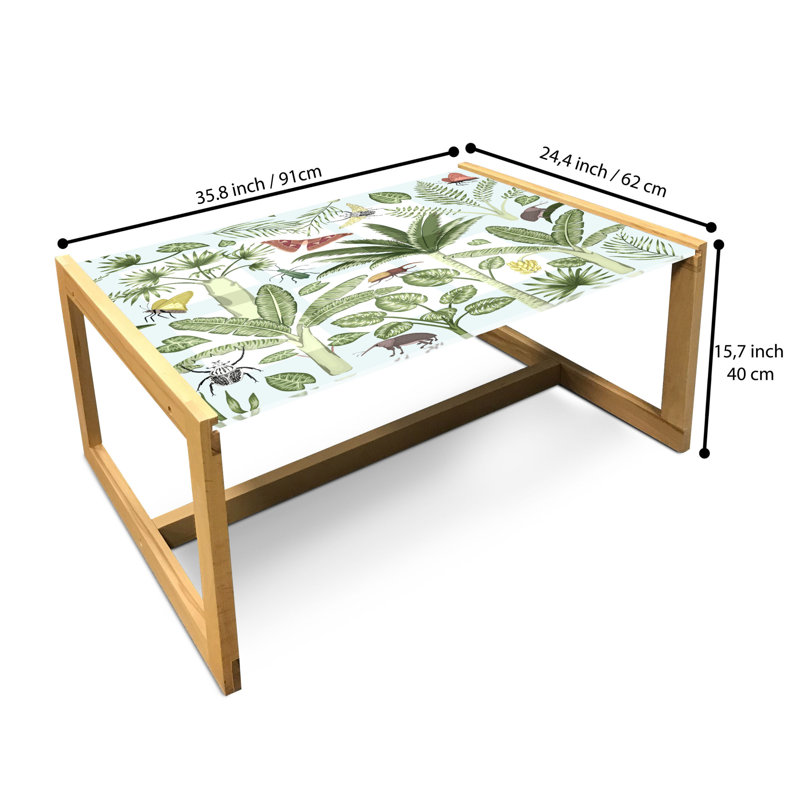 Jaleh Sled Coffee Table, 40cm H x 91cm W x 62cm D