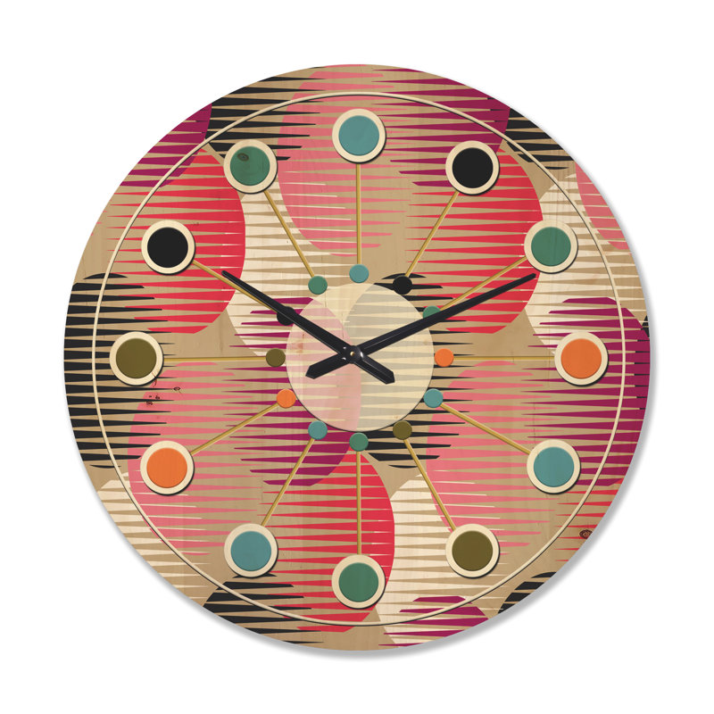 Horloge murale circulaire en bois, Très grand