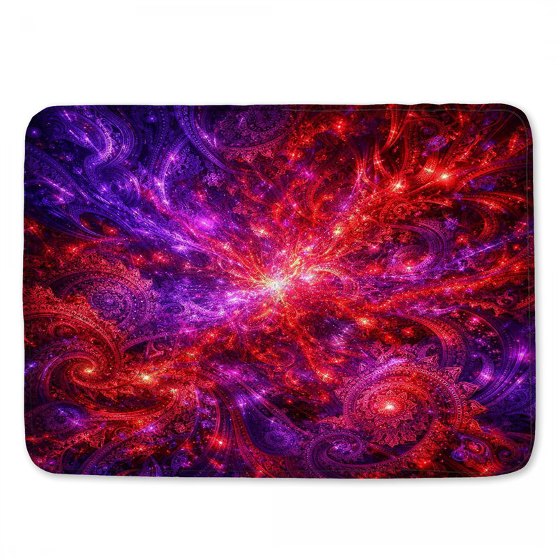 Tapis rouge pour salle de bain, 34 po L x 21 po L