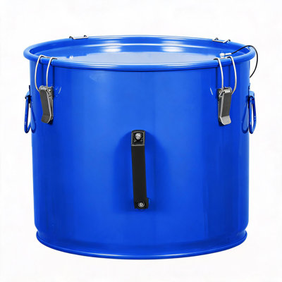 Enjyam Heavy-Duty 10 Gallon Fryer Grease Bucket – Rust-Proof Steel Oil Disposal Caddy with Locking Lid, Filter Bag & Clips – Food Safe Oil Storage Container for Kitchen and Restaurant – Color: USA