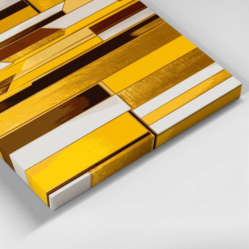 Hard Edge 44 Brown Canvas Wall Art