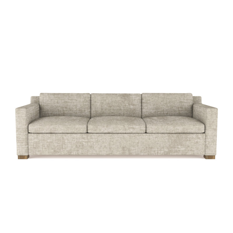 Canapé Mercer, H 33,5 po x l 108 po x P 39 po, Velours écrasé huître, Patiné