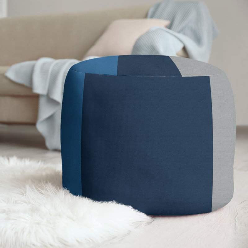 repose-pieds rond 20,5", Bleu lac / bleu nuit / gris clair de lune
