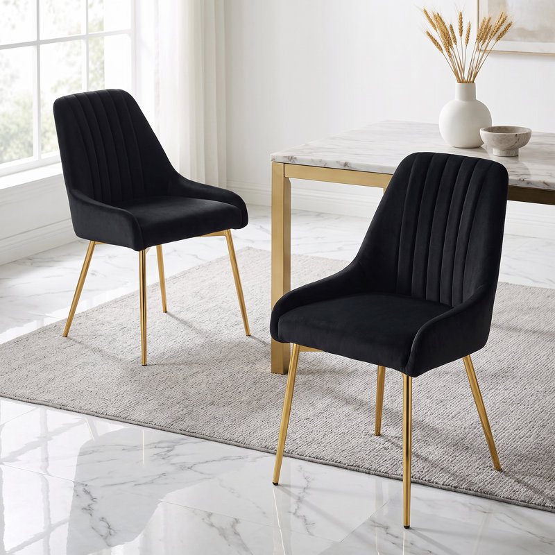 Chaise de salle à manger Maulsby, Noir, noir, noir, noir, 2