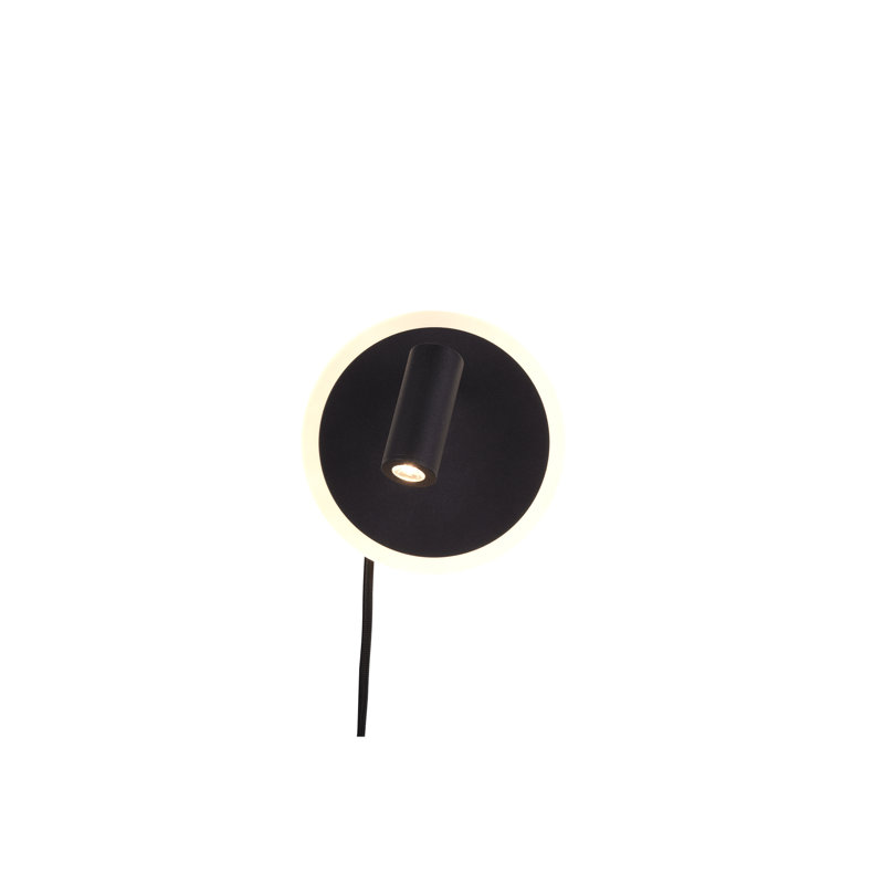Corner LED Plug-in Spotlight, Black