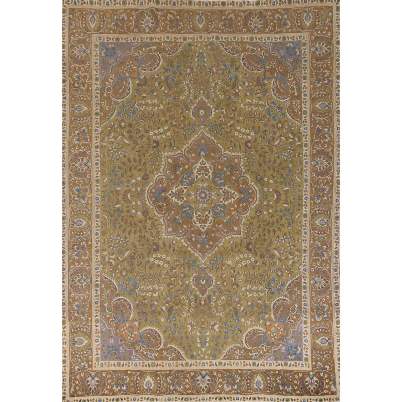 Tapis traditionnel vert 10 x 13