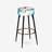 White And Blue Marble Wave - Marble Bar Stools Set Of 2