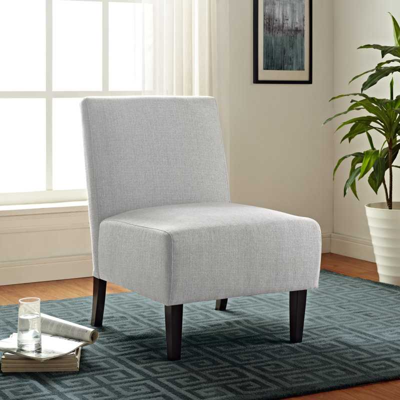 Serta Palisades Slipper Accent Chair, Light Gray Polyester